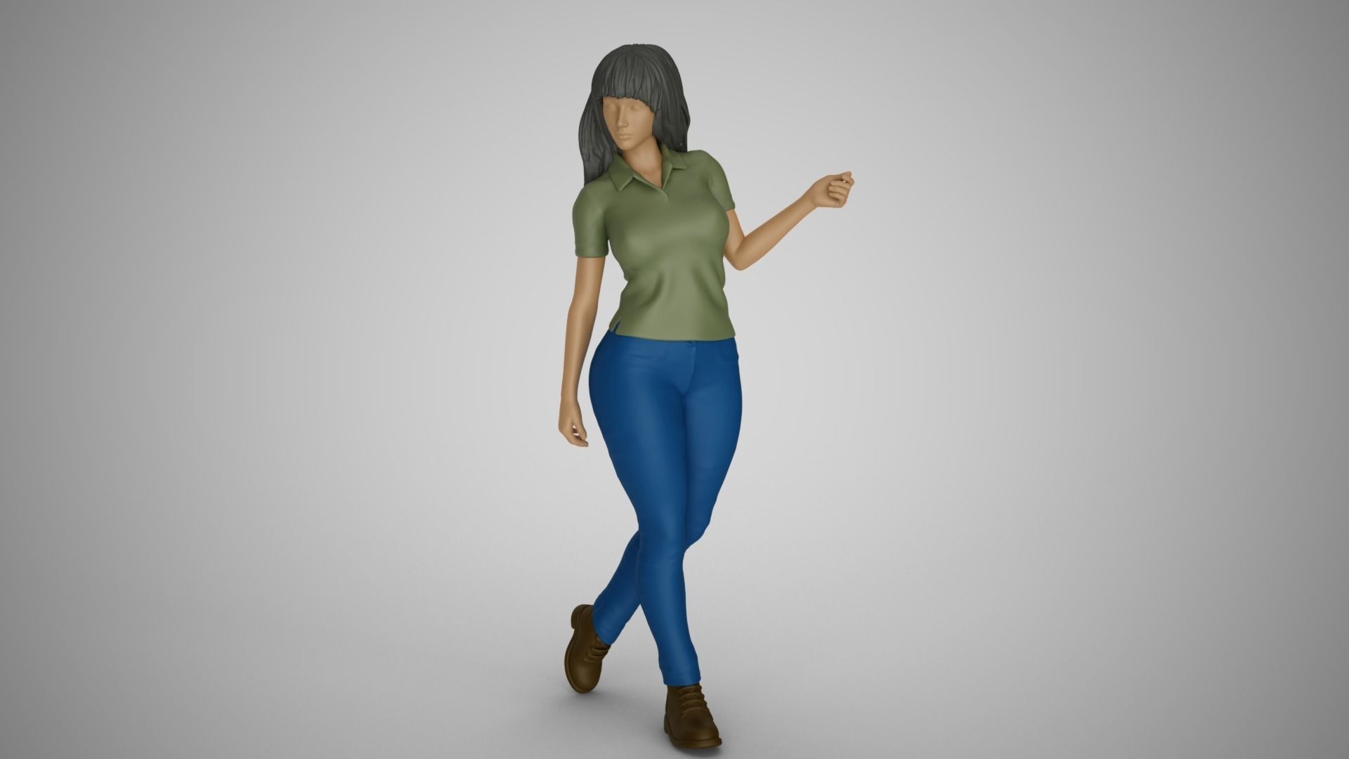 Lazy Steps Woman 3D print model_4