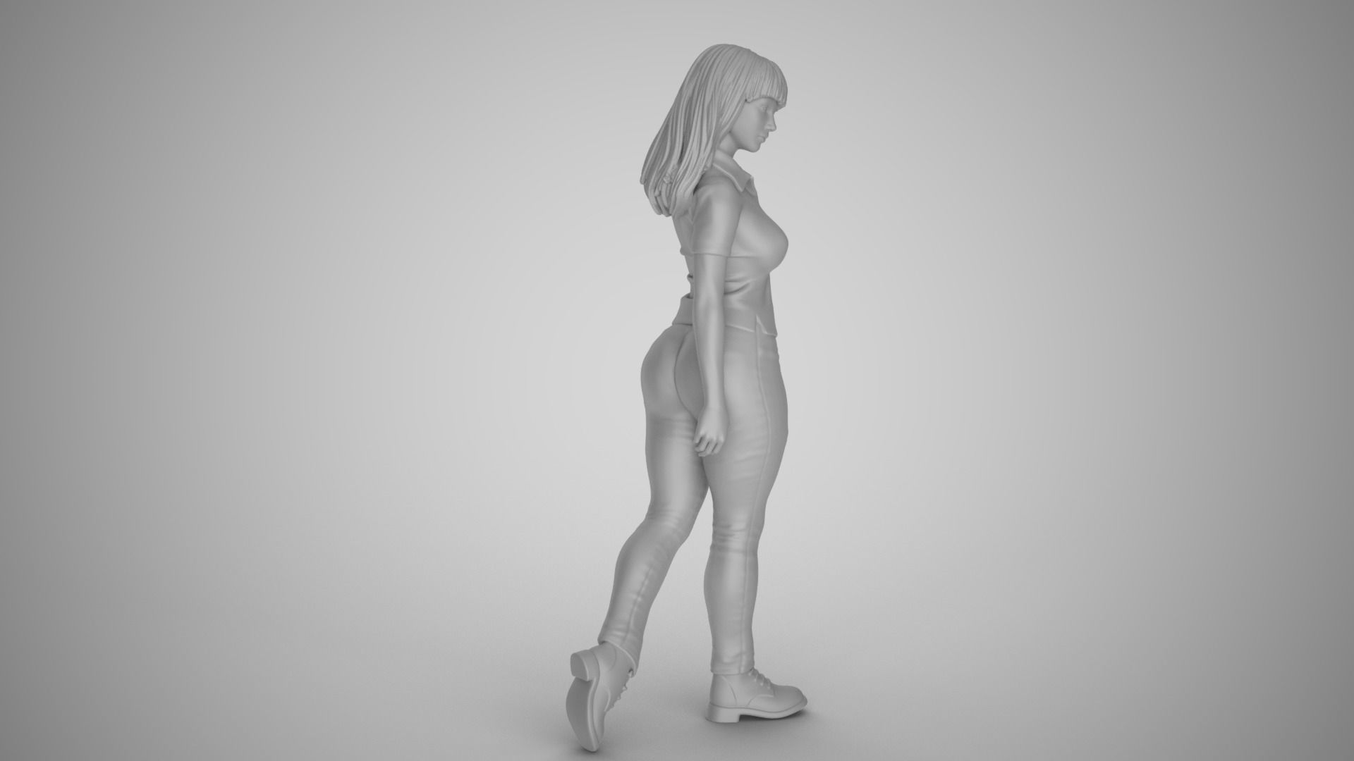 Lazy Steps Woman 3D print model_1