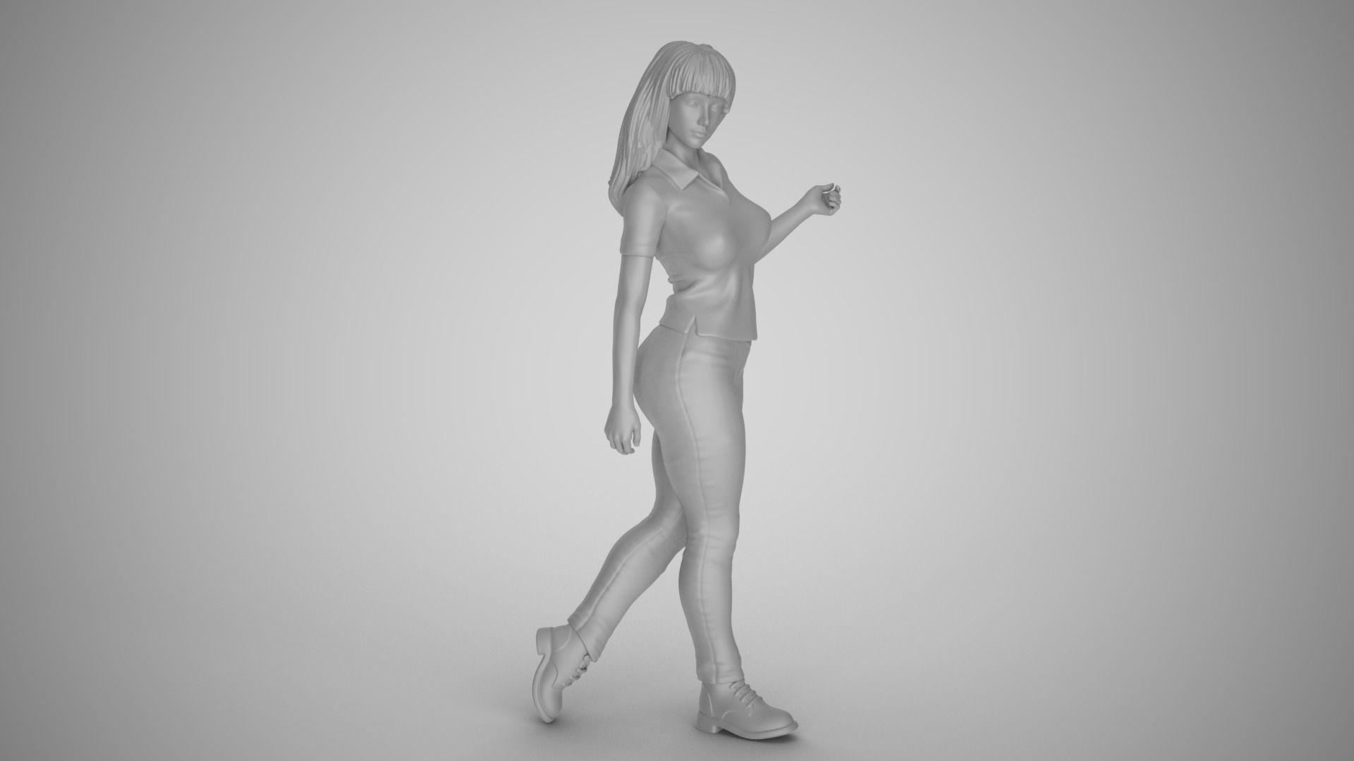Lazy Steps Woman 3D print model_2