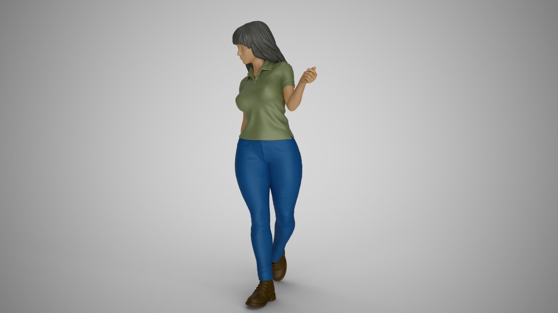 Lazy Steps Woman 3D print model_5