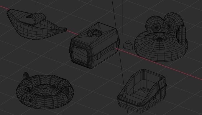 Stylized Low Poly Pets Assets Pack Low-poly 3D model_13