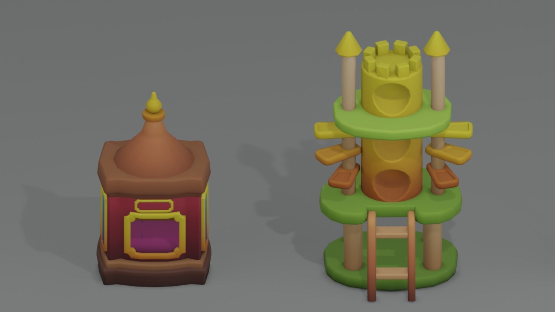 Stylized Low Poly Pets Assets Pack Low-poly 3D model_5