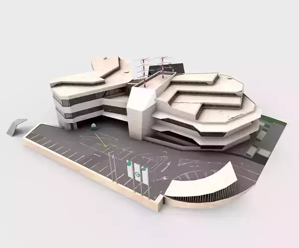 Airport Control Building 3D model