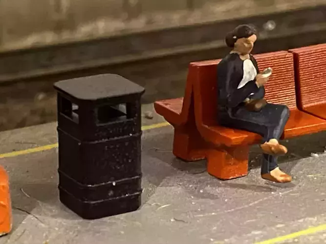 Model Railway Litter Bin 3D print model
