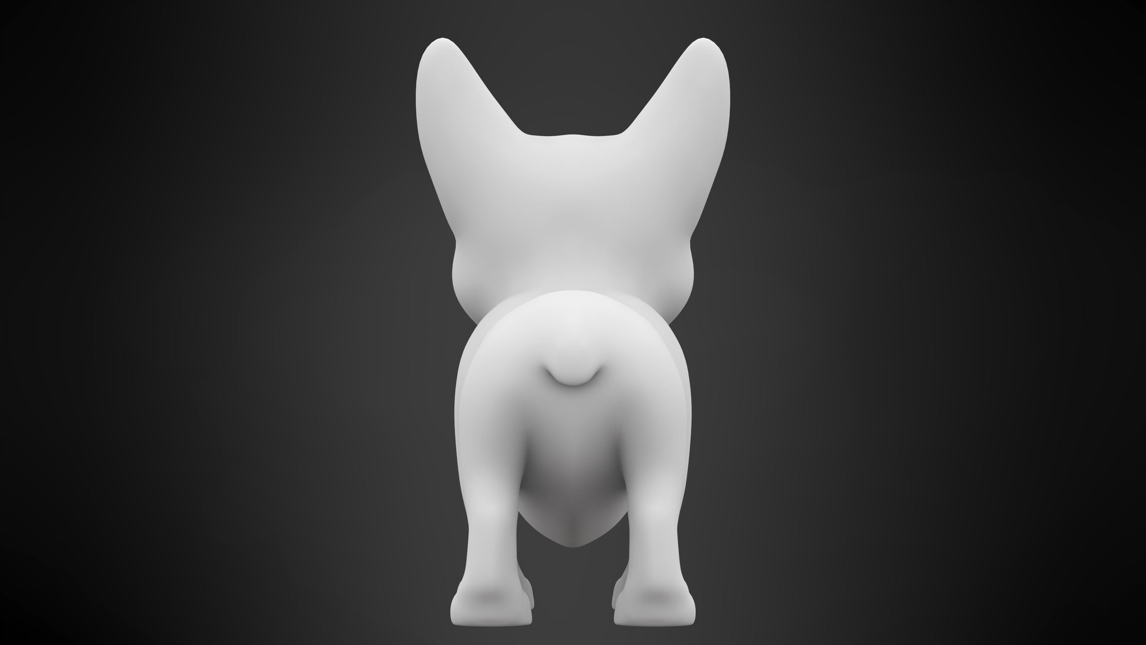 Corgi  Low-poly 3D model_8