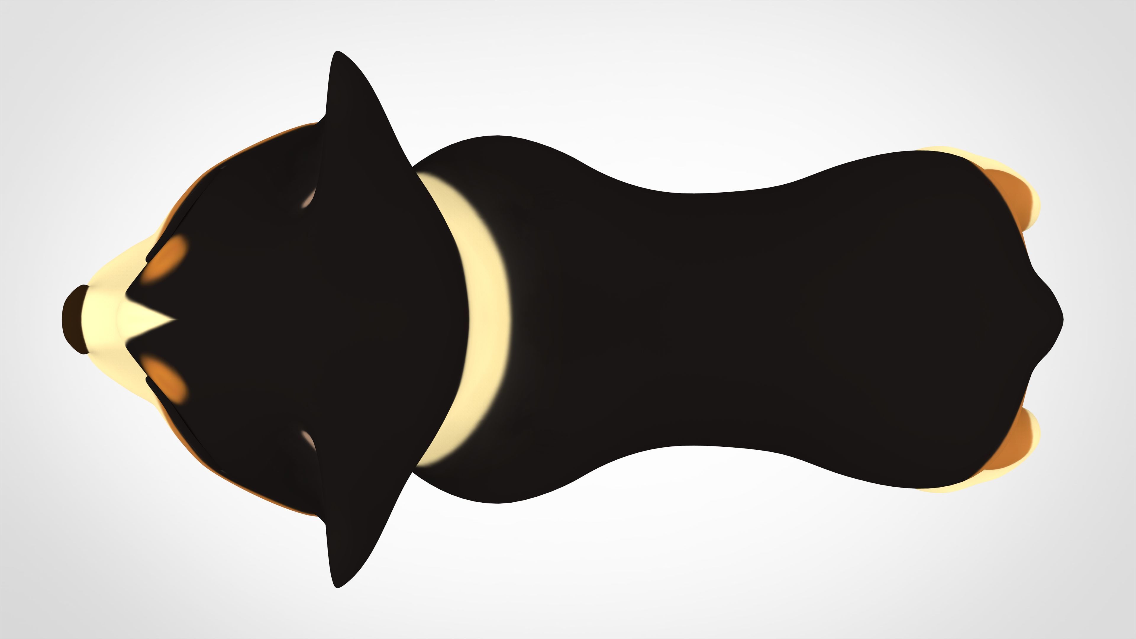 Corgi  Low-poly 3D model_4