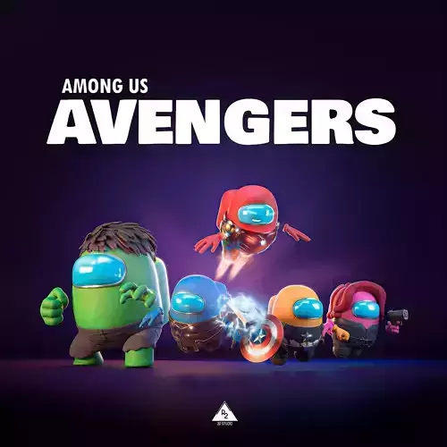 Among Us - Avengers Pack Low-poly 3D model