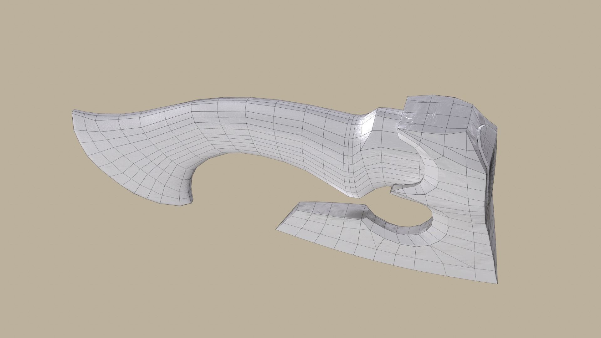 AXE lowpoly model Low-poly 3D model_14