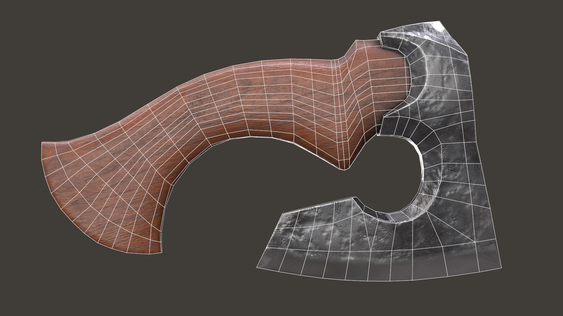 AXE lowpoly model Low-poly 3D model_15