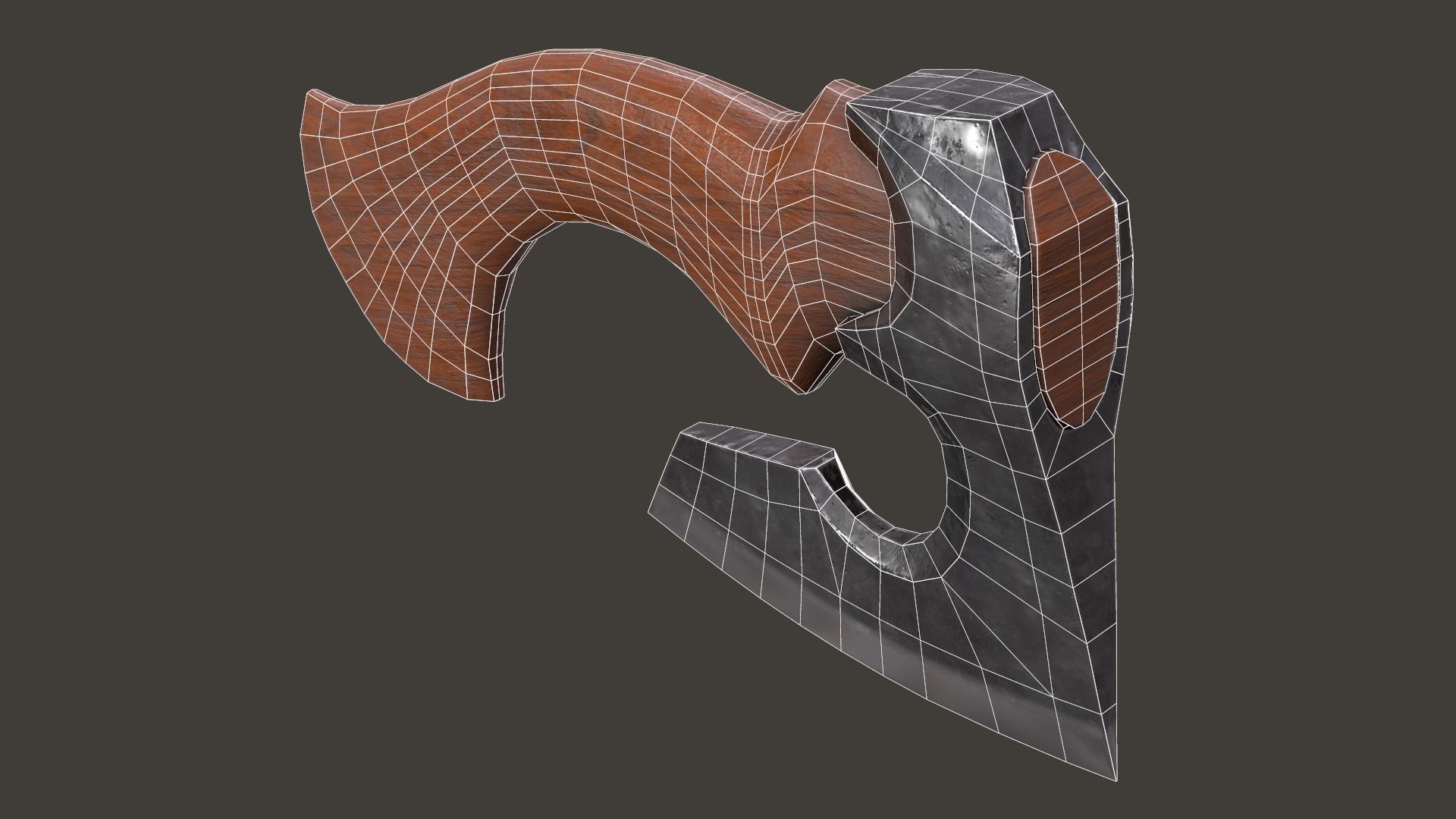 AXE lowpoly model Low-poly 3D model_16