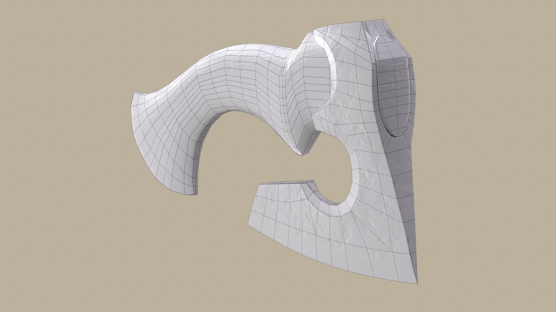 AXE lowpoly model Low-poly 3D model_13