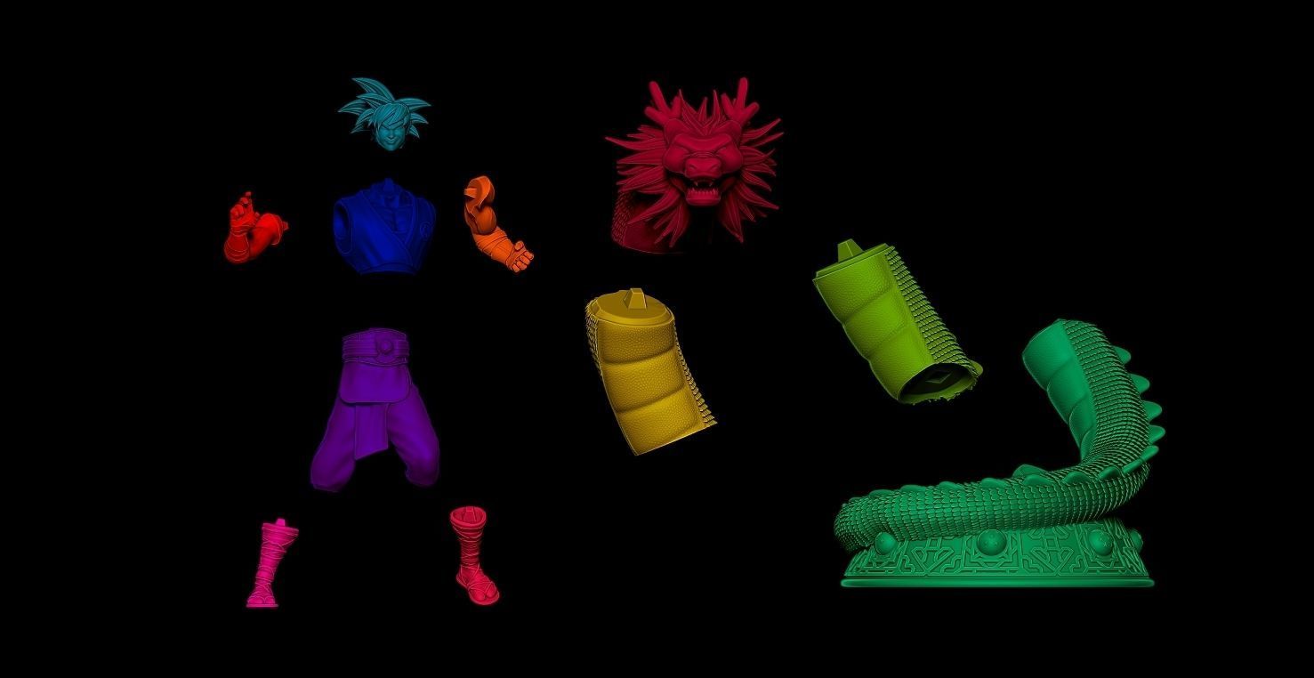 Goku and Shenlong - Fanart Statue 3D print model_2