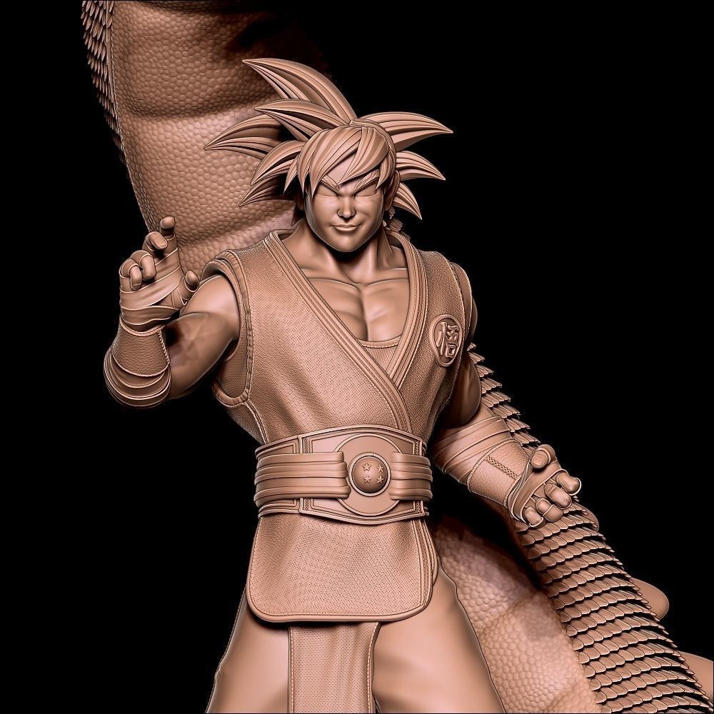 Goku and Shenlong - Fanart Statue 3D print model_4