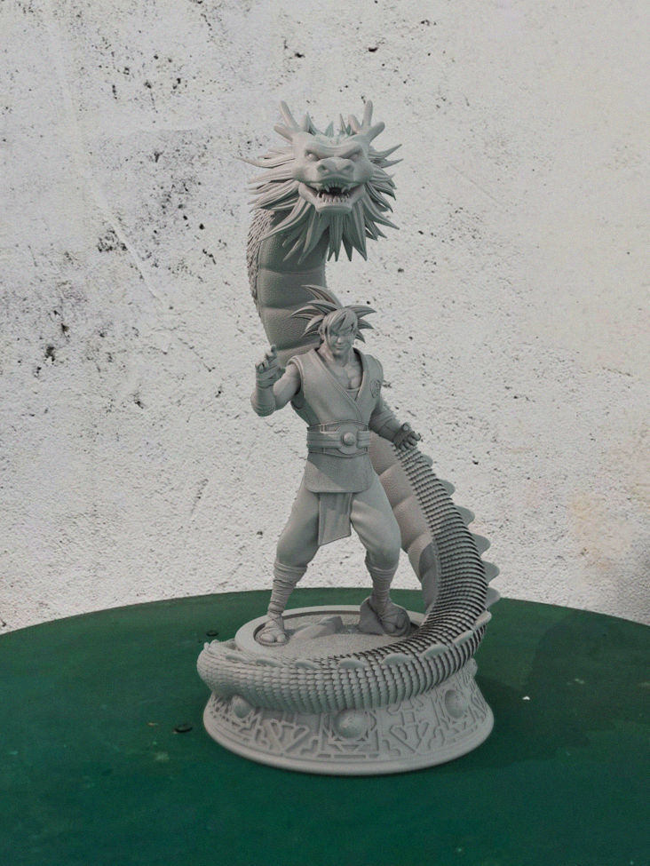 Goku and Shenlong - Fanart Statue 3D print model_1