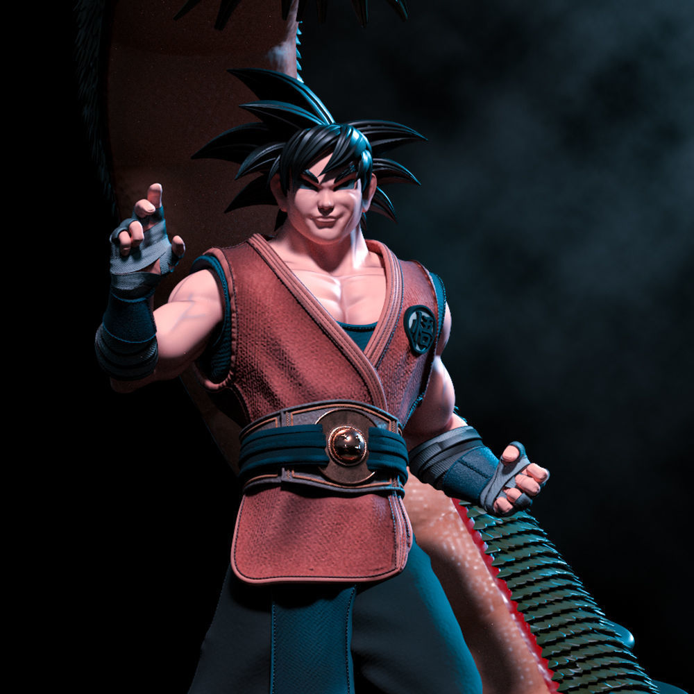 Goku and Shenlong - Fanart Statue 3D print model_6