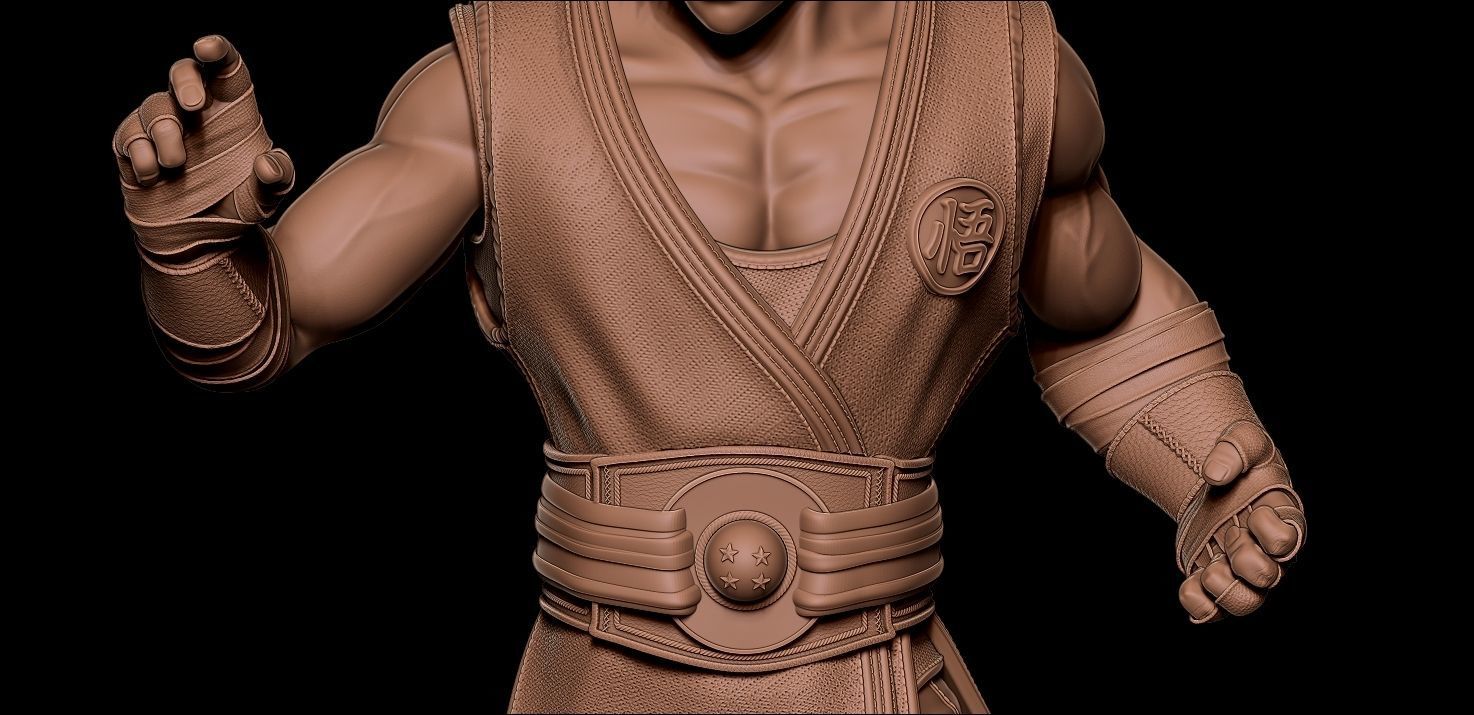 Goku - Fanart Statue 3D print model_3
