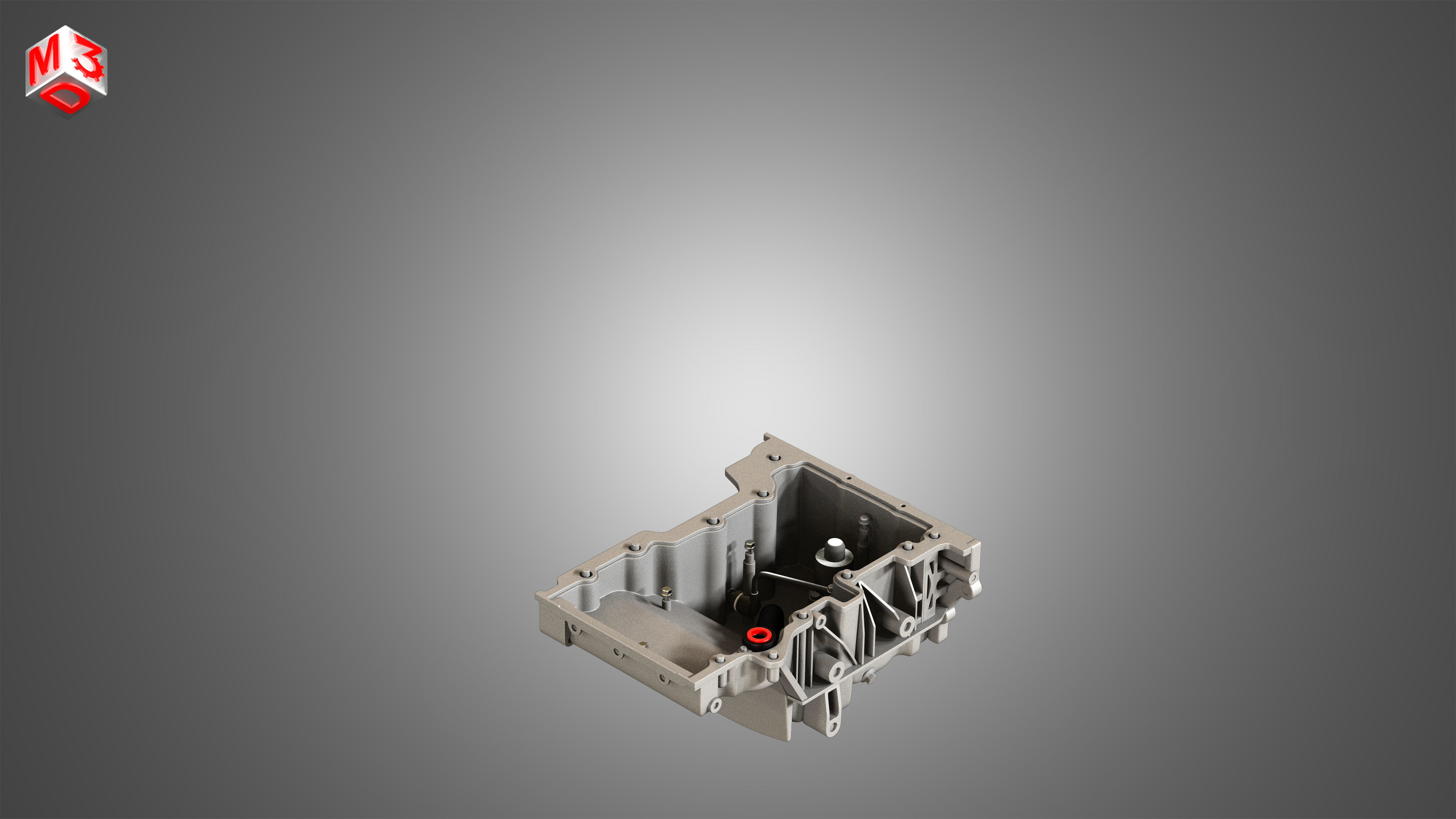 XTS Engine - V6 Twin Turbo Engine - With Interior Parts 3D model_28