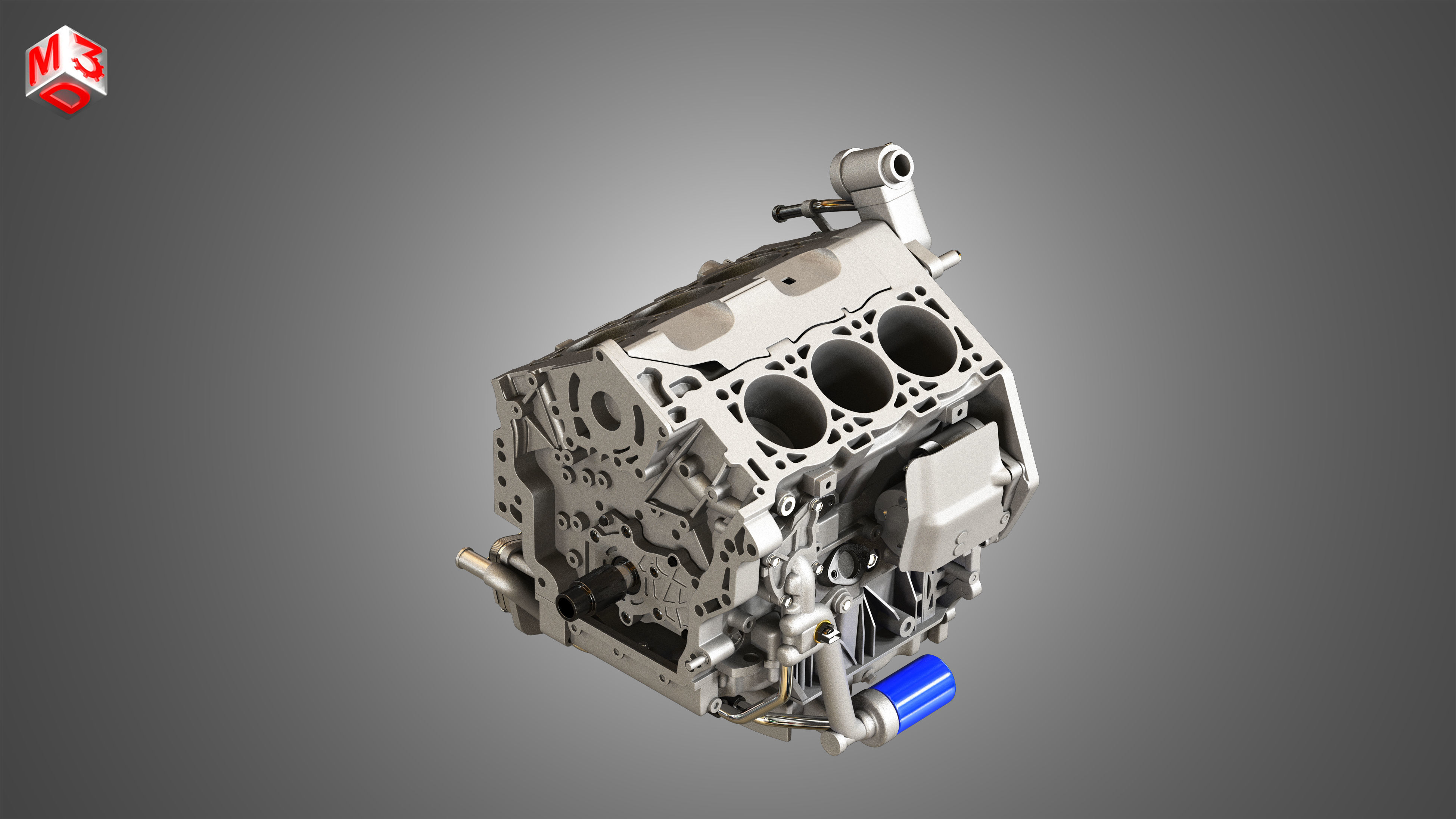 XTS Engine - V6 Twin Turbo Engine - With Interior Parts 3D model_23