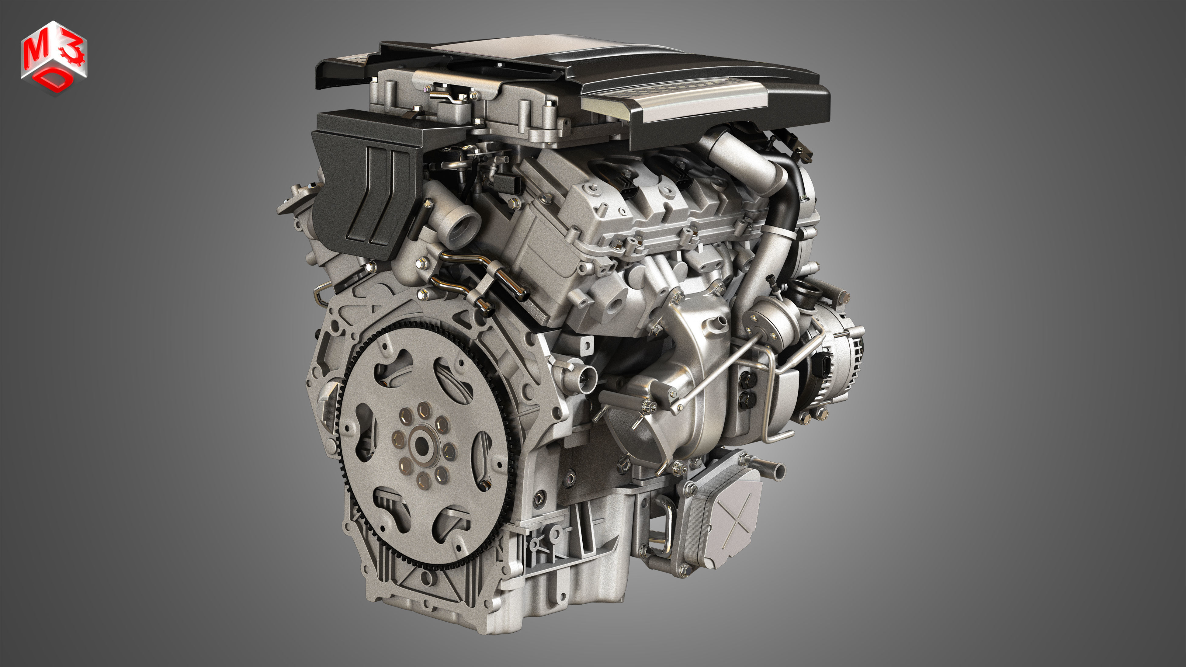XTS Engine - V6 Twin Turbo Engine - With Interior Parts 3D model_3