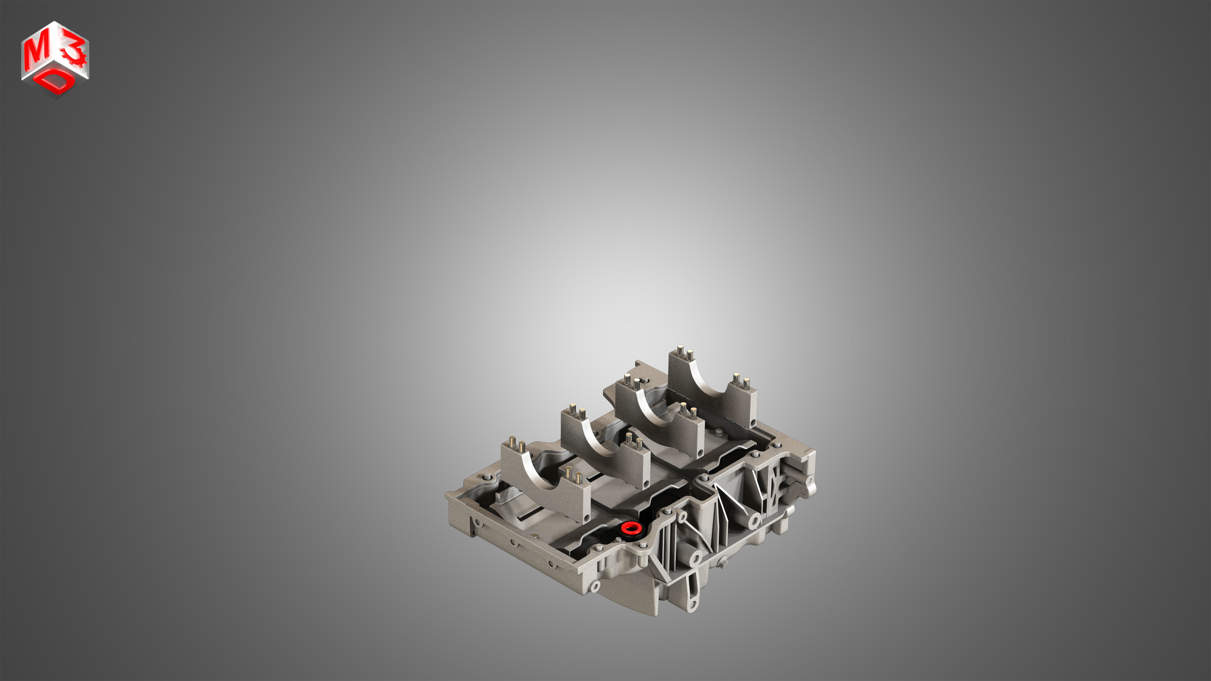 XTS Engine - V6 Twin Turbo Engine - With Interior Parts 3D model_26