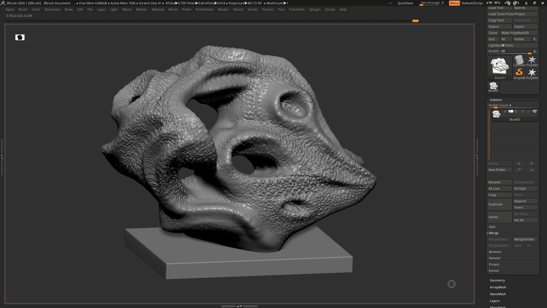 Modern Abstract Decorative sculpture 3d print model 3D print model_4