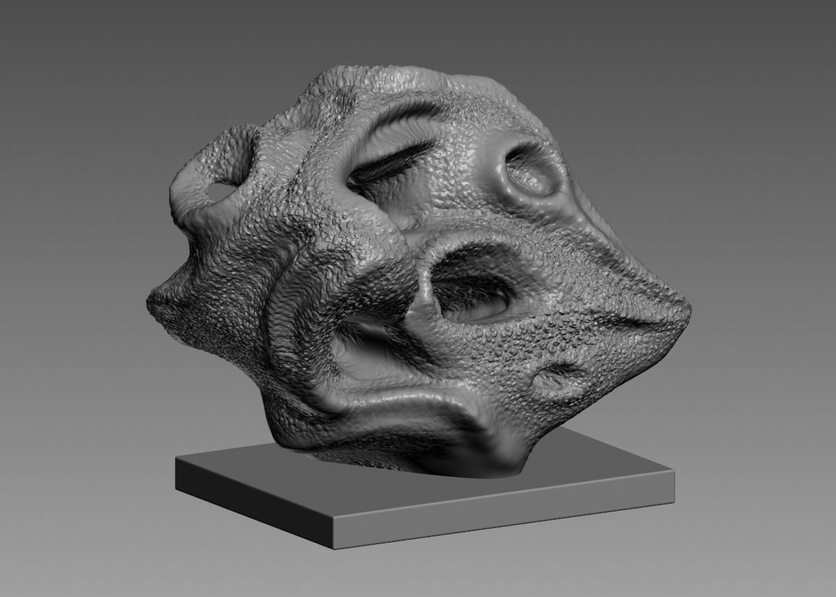 Modern Abstract Decorative sculpture 3d print model 3D print model_6