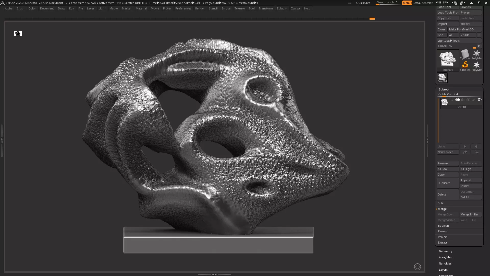 Modern Abstract Decorative sculpture 3d print model 3D print model_0