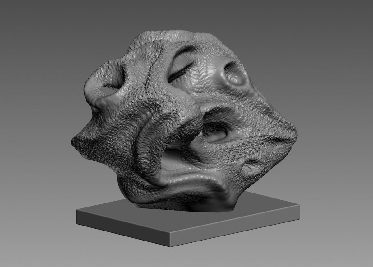 Modern Abstract Decorative sculpture 3d print model 3D print model_9
