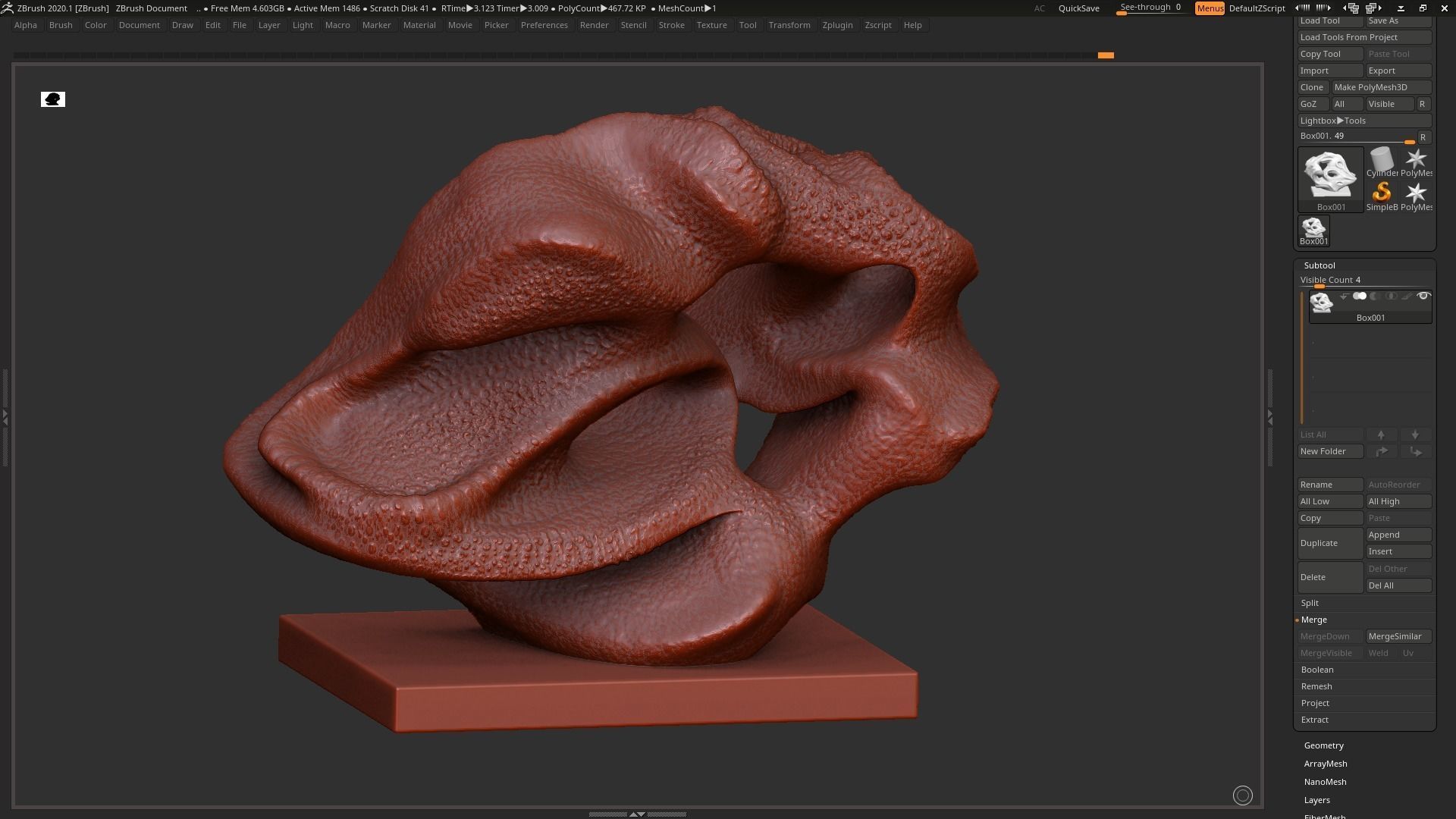 Modern Abstract Decorative sculpture 3d print model 3D print model_1