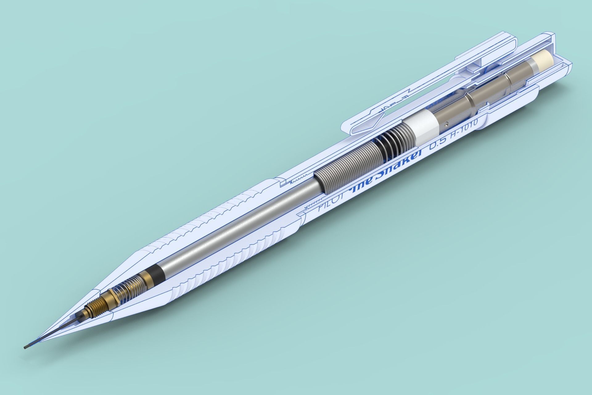 Mechanical Pencil 3D model_14