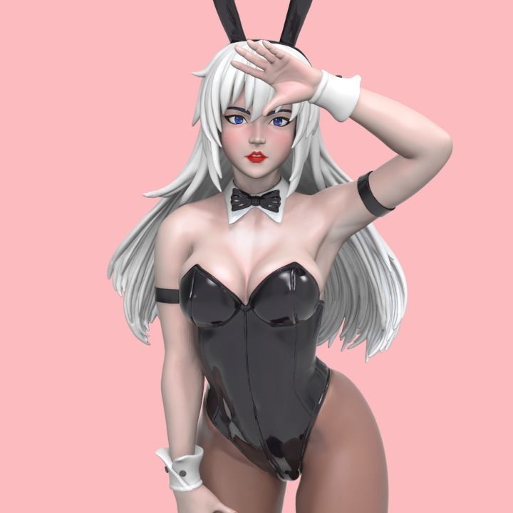 Sexy Bunny Girl STL 3D print model_1