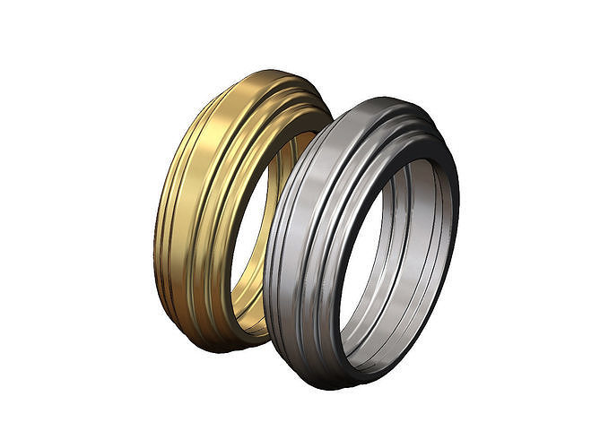 Chunky Stepped ring 3D print model