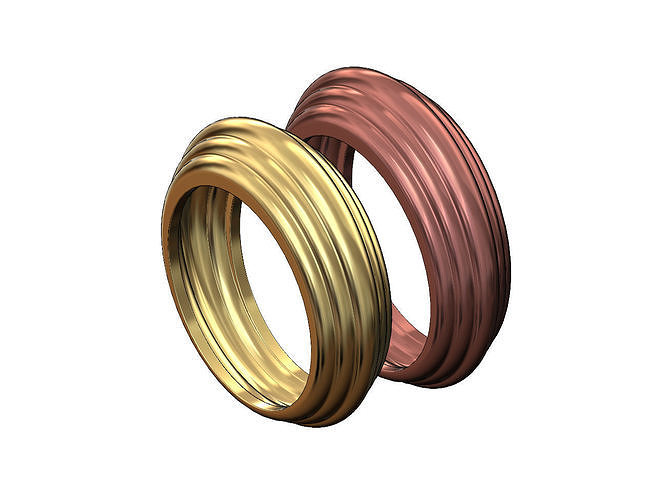 Chunky foldes ring 3D print model