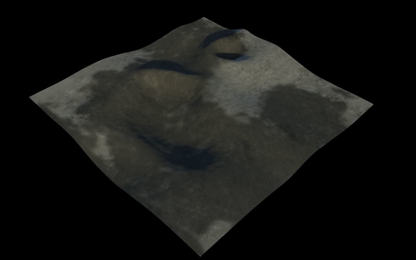 Landscape 3D model surface of moon 3D model_7