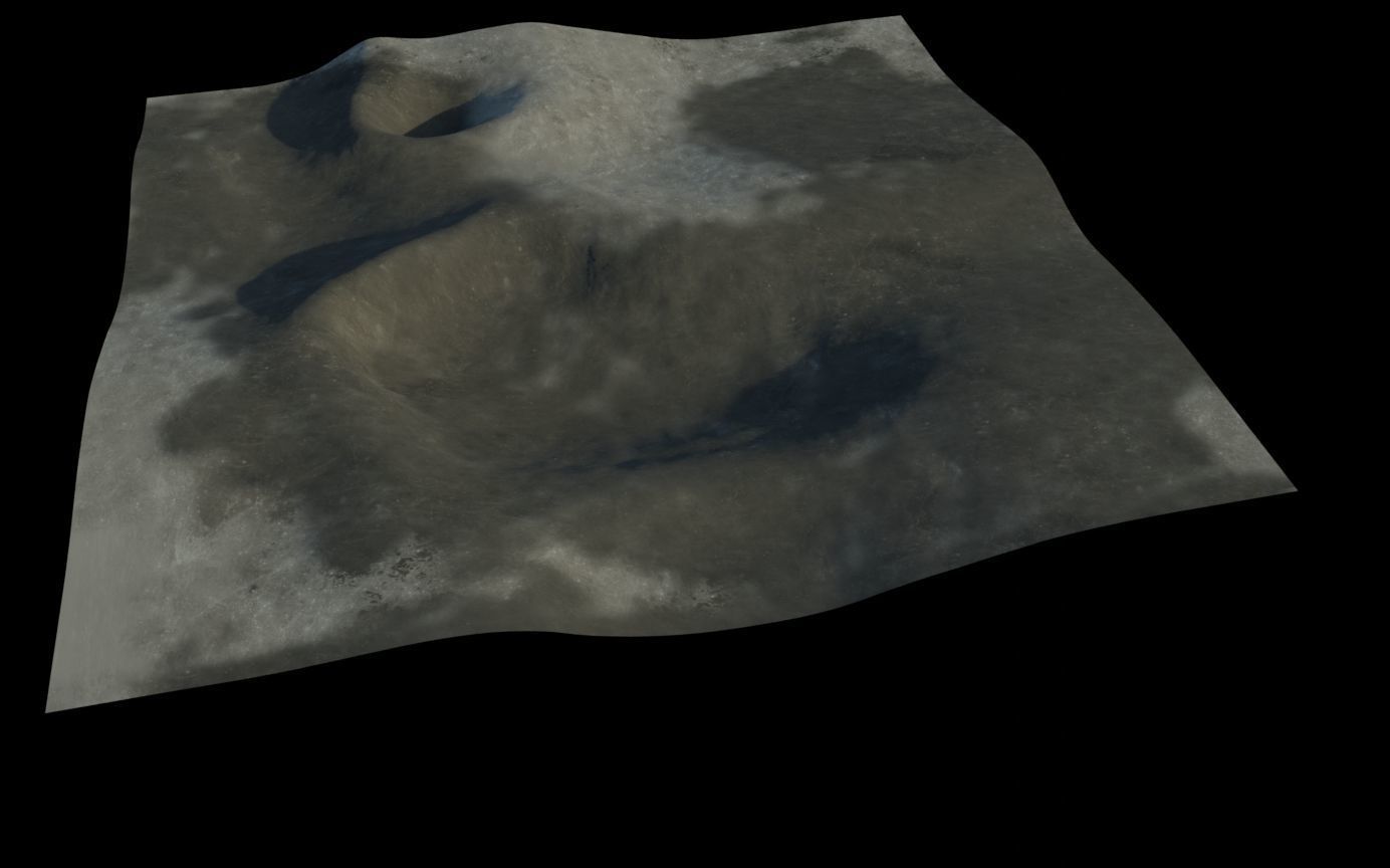 Landscape 3D model surface of moon 3D model_4