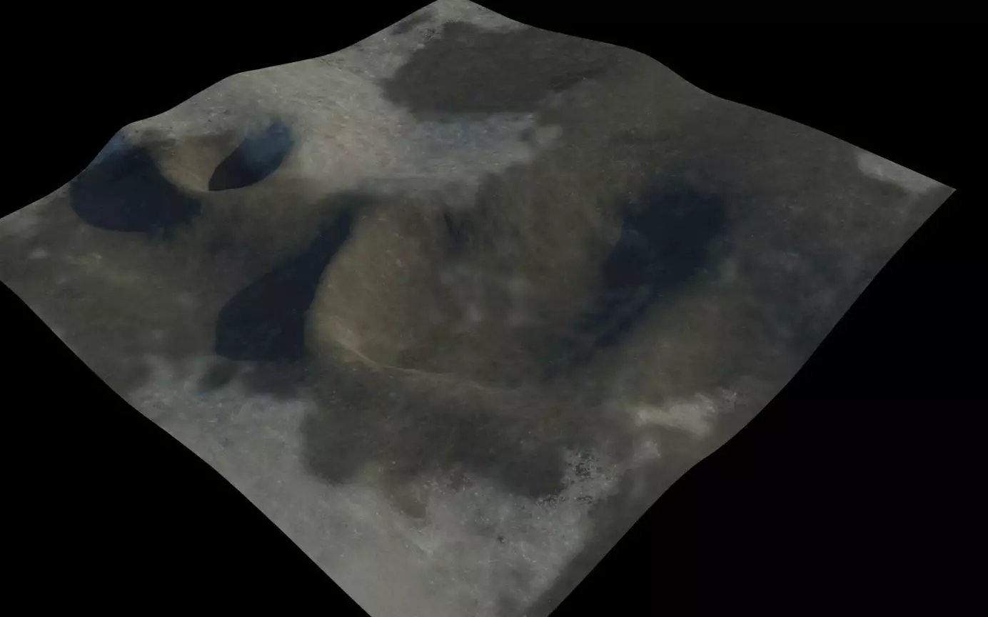 Landscape 3D model surface of moon 3D model_0