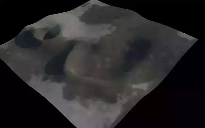 Landscape 3D model surface of moon 3D model