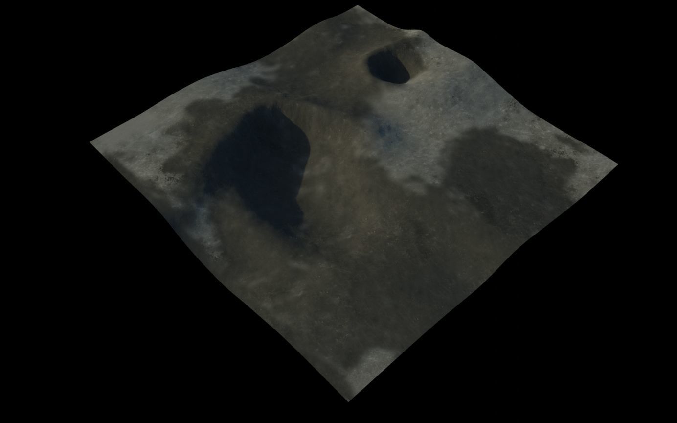 Landscape 3D model surface of moon 3D model_9