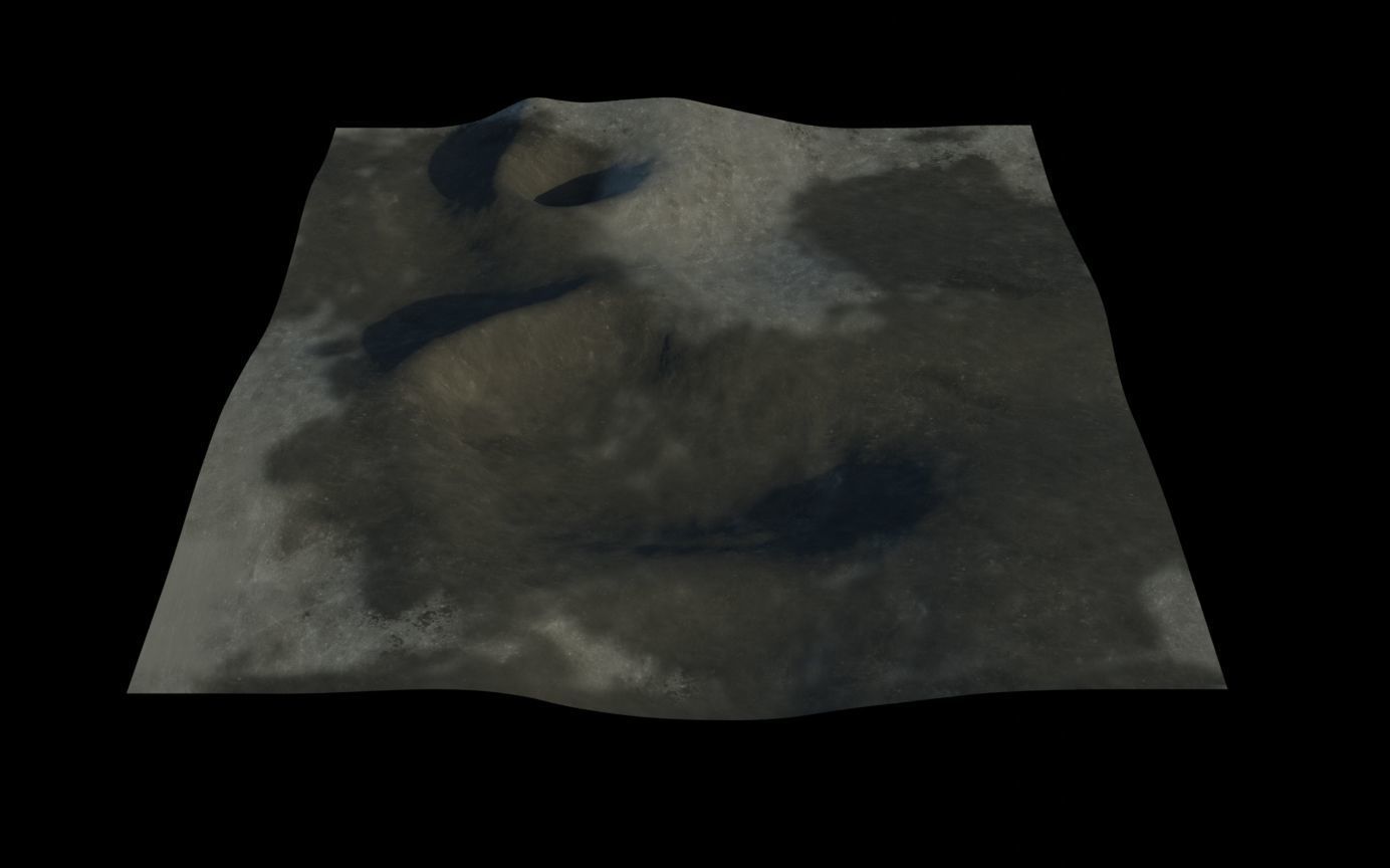 Landscape 3D model surface of moon 3D model_6