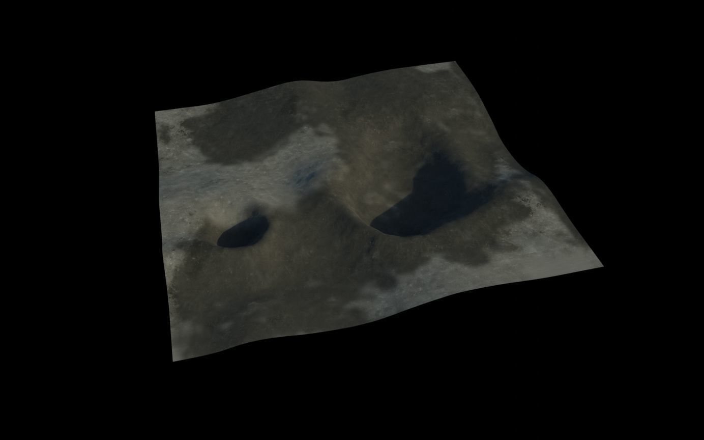 Landscape 3D model surface of moon 3D model_11