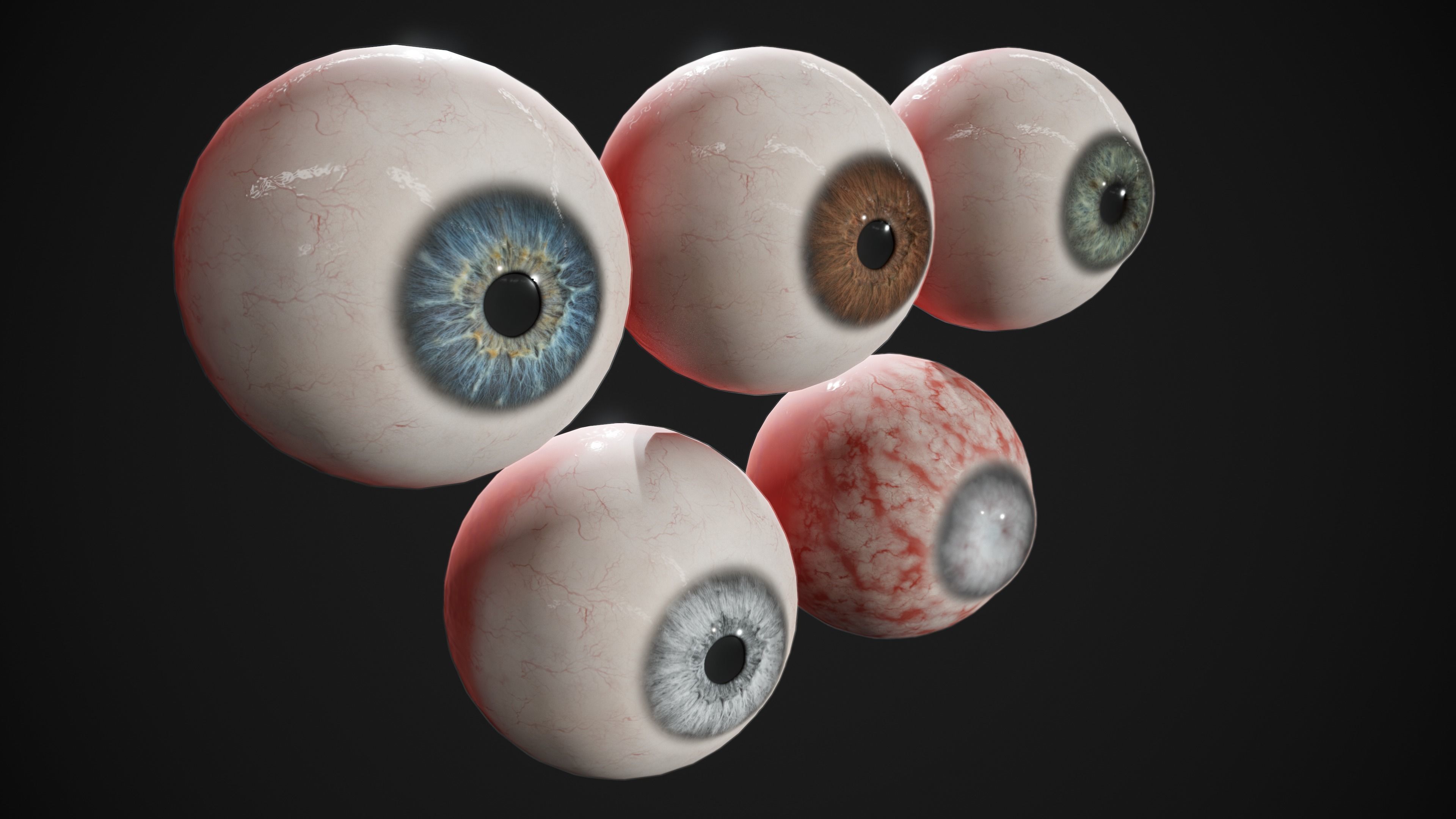 Human Eye Realtime pack Low-poly 3D model_15