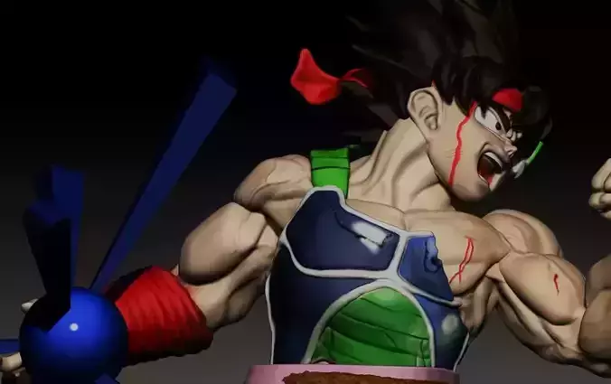 Bardock Dragon ball Low-poly 3D model