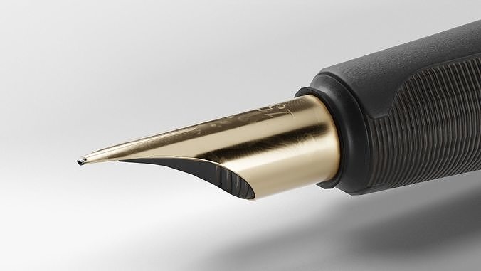 Fountain Pen Low-poly 3D model