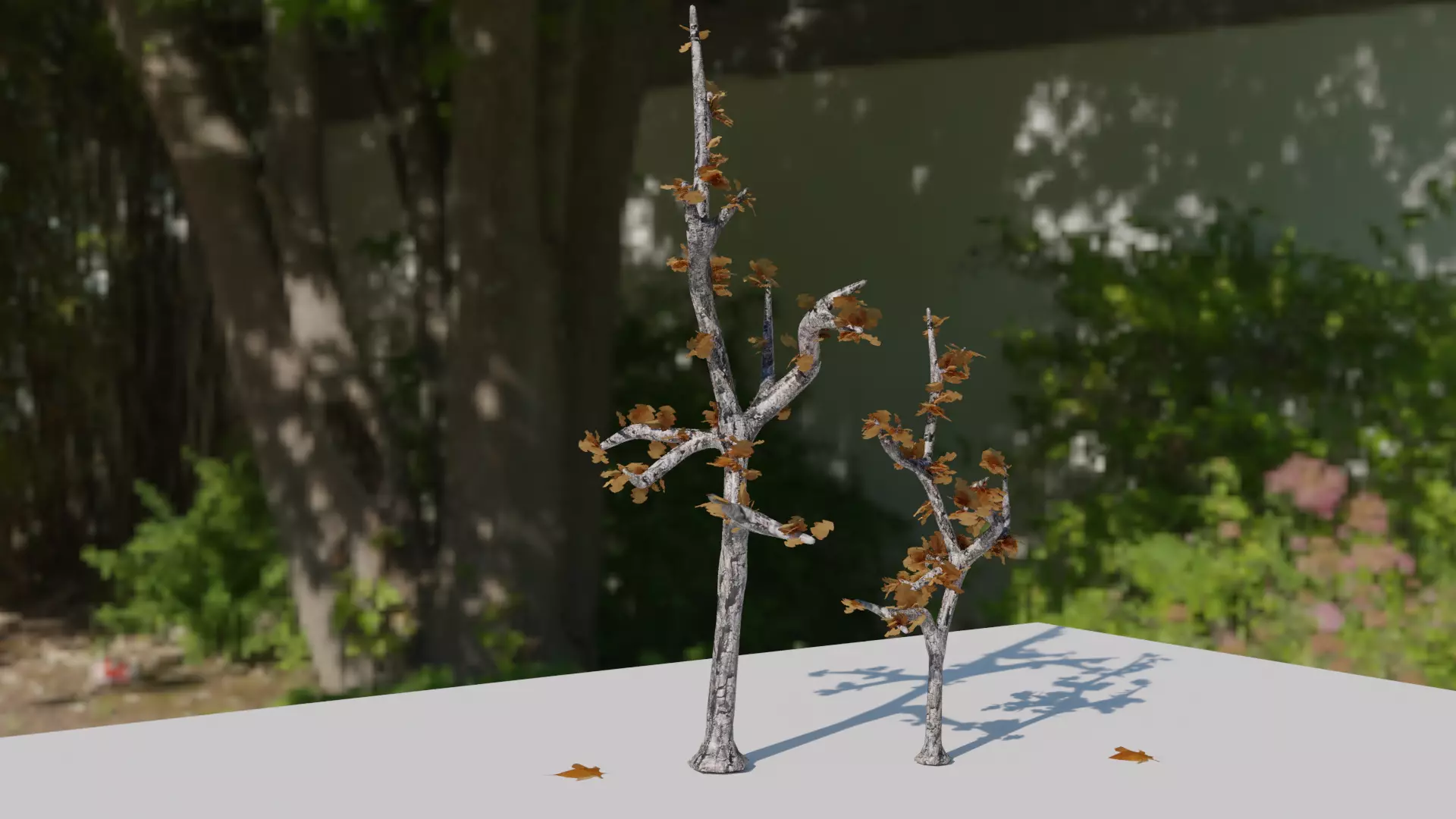 Old trees UVs Free low-poly 3D model