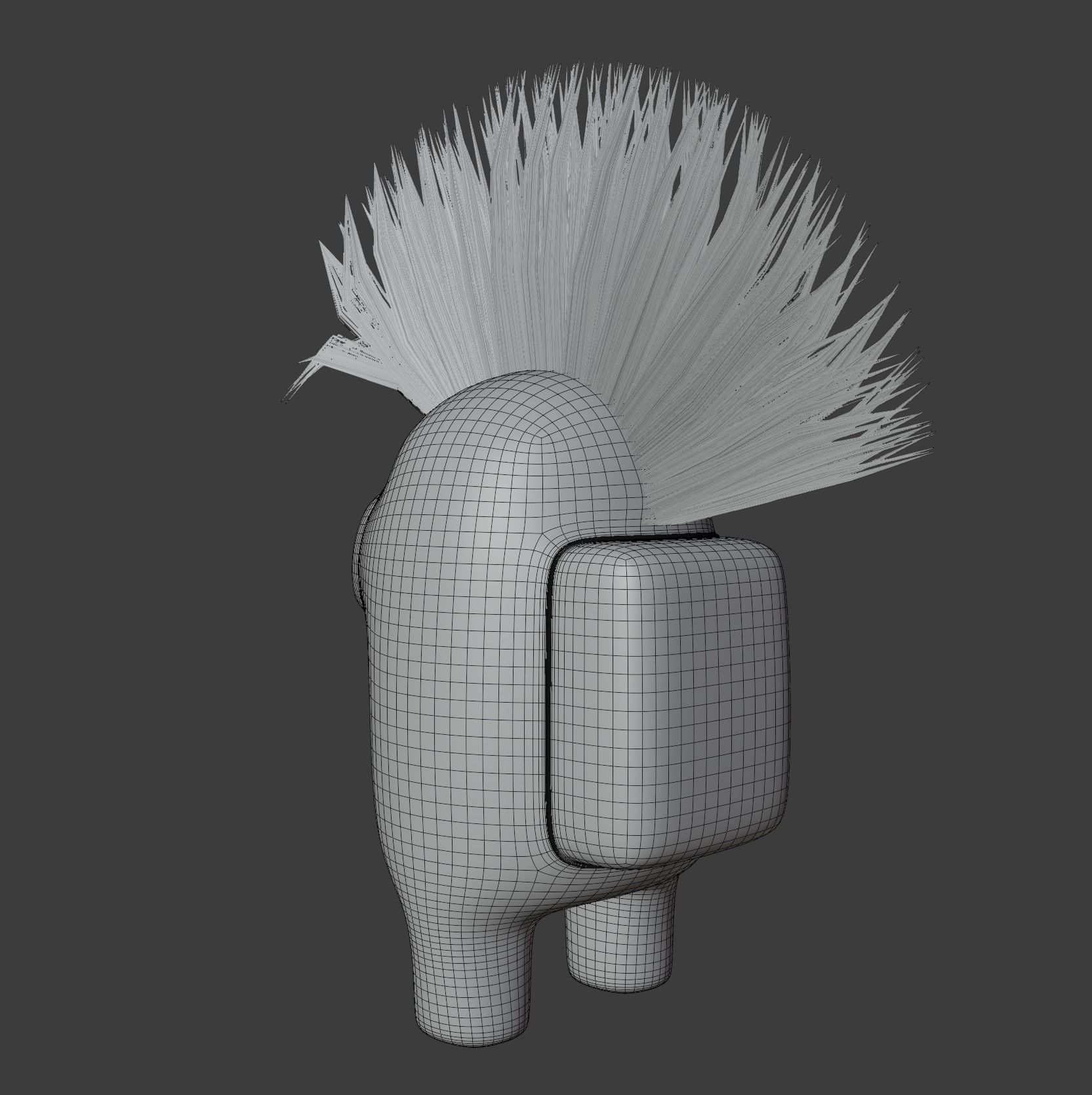 Among Us Mohawk Character  3D model_12