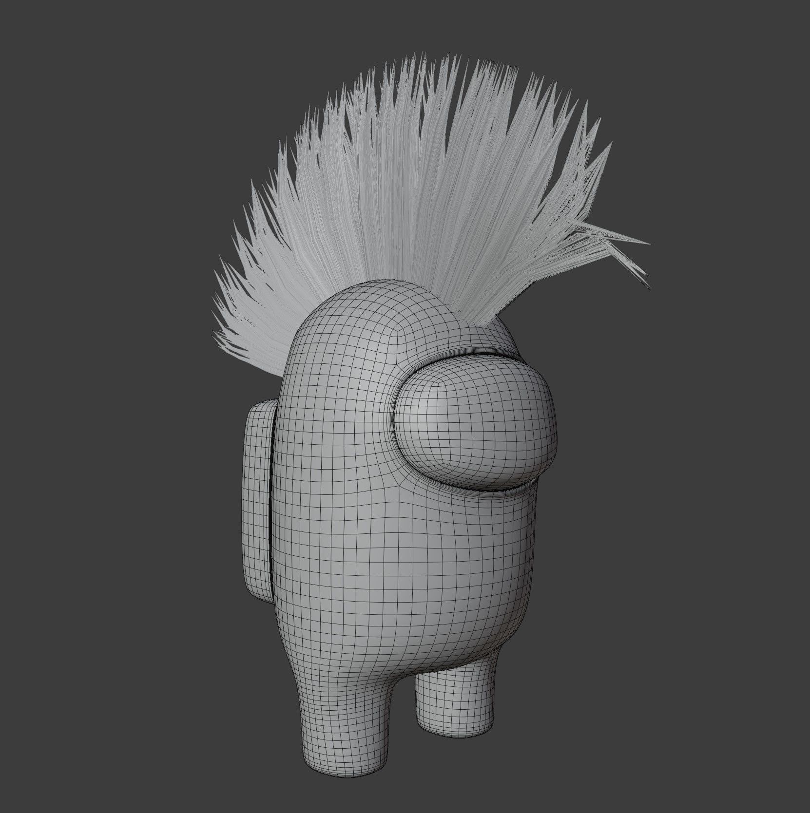Among Us Mohawk Character  3D model_16