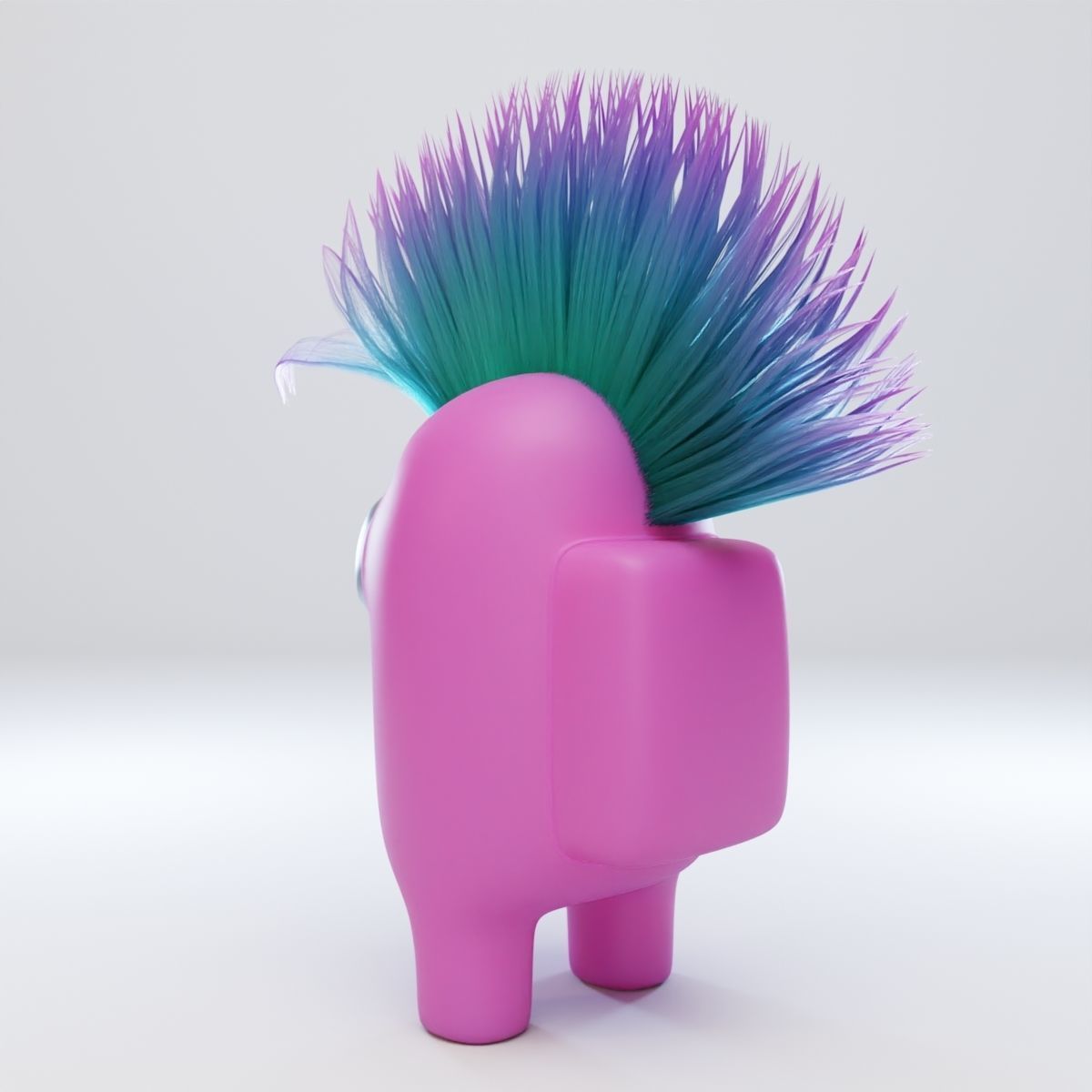 Among Us Mohawk Character  3D model_4