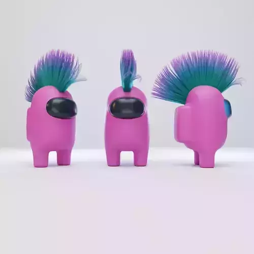 Among Us Mohawk Character  3D model