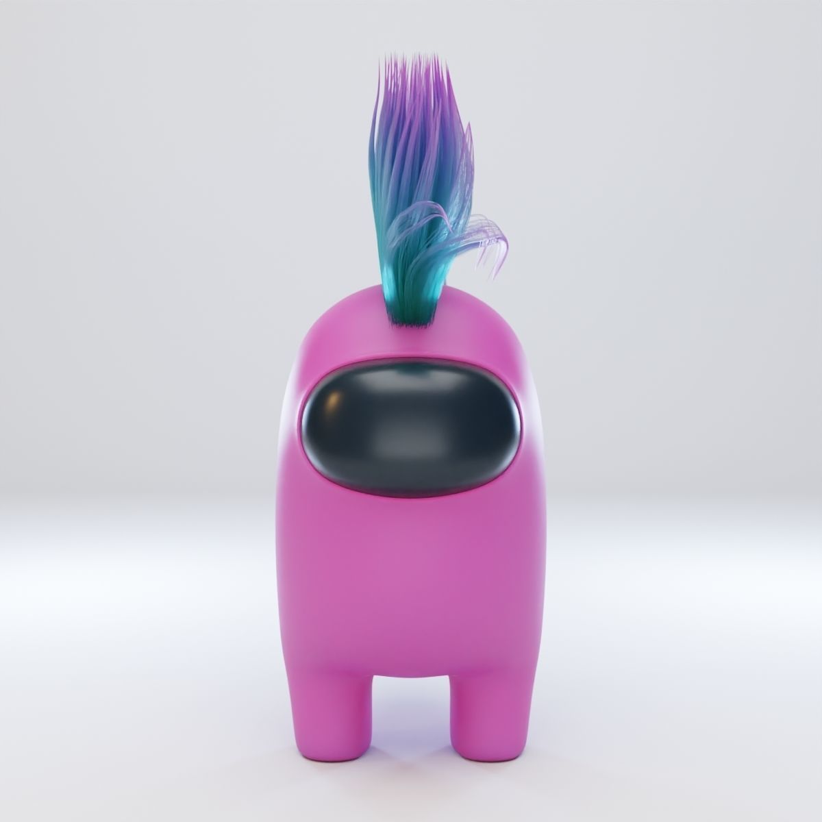 Among Us Mohawk Character  3D model_1