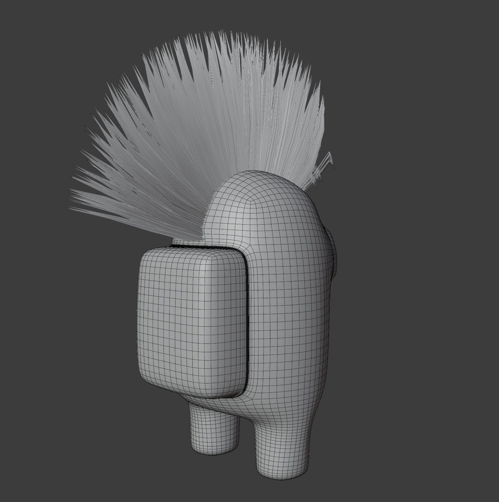 Among Us Mohawk Character  3D model_14